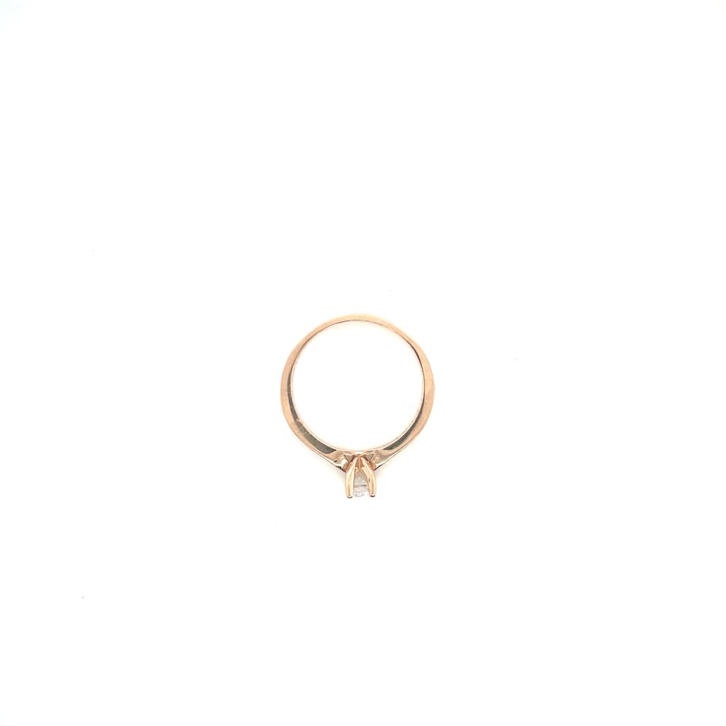 Anillo compromiso Oro Rosa 14k #10400