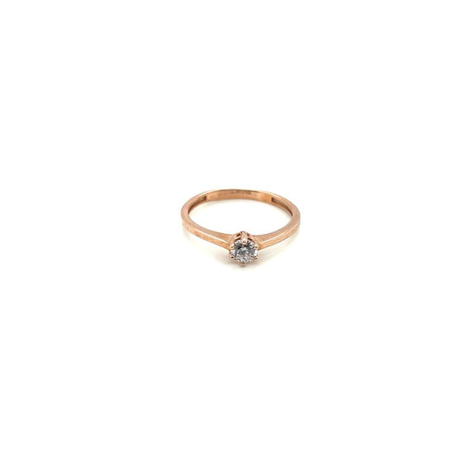 Anillo compromiso Oro Rosa 14k #10309