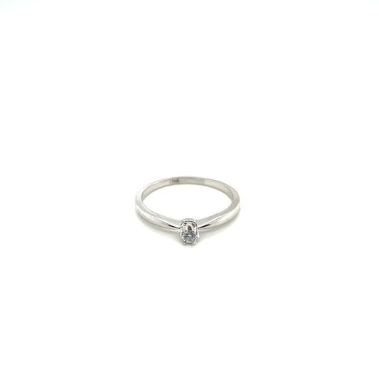 Anillo compromiso Oro Blanco 14k #10380