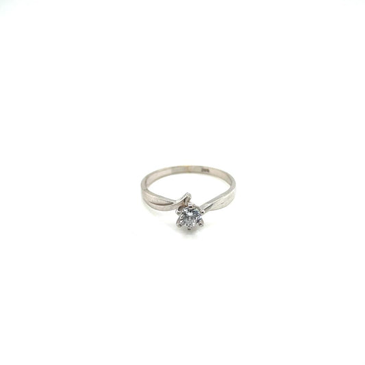Anillo compromiso Oro Blanco 14k #10385