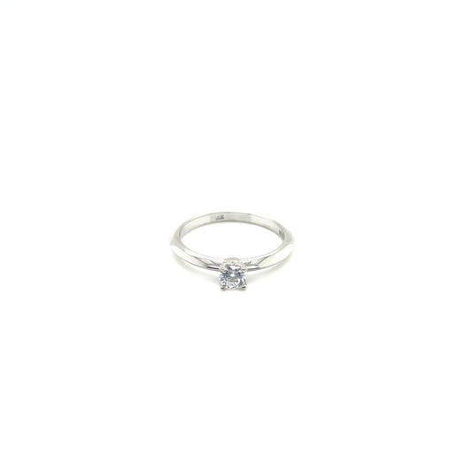 Anillo compromiso Oro Blanco 14k #10386