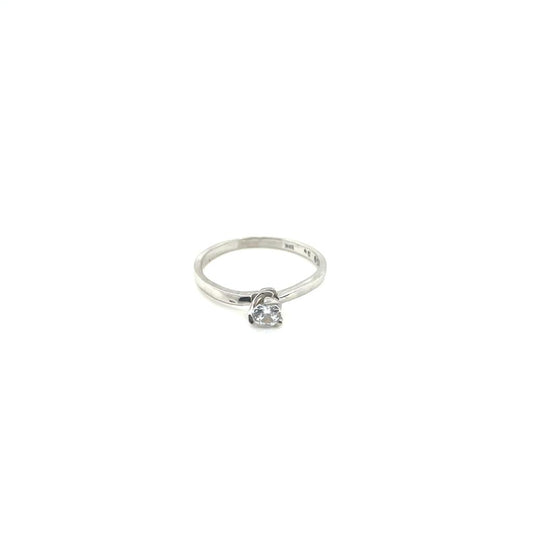 Anillo compromiso Oro Blanco 14k #10387