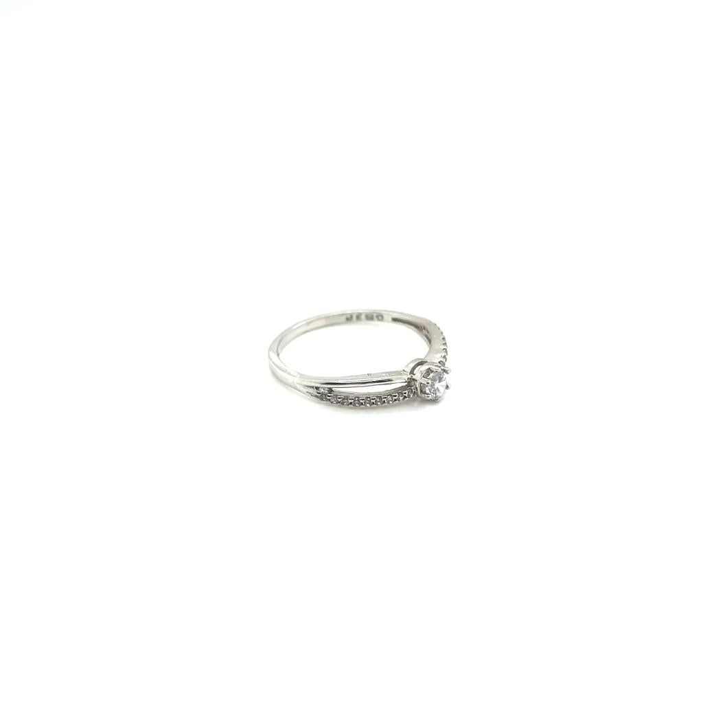 Anillo compromiso Oro Blanco 14k #10388