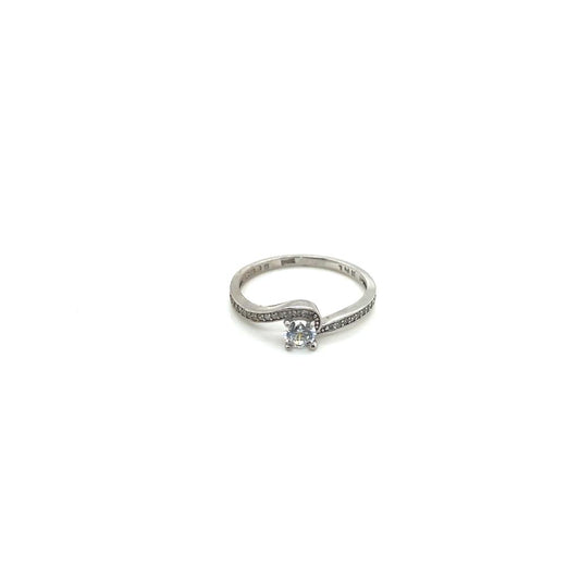 Anillo compromiso Oro Blanco 14k #10390