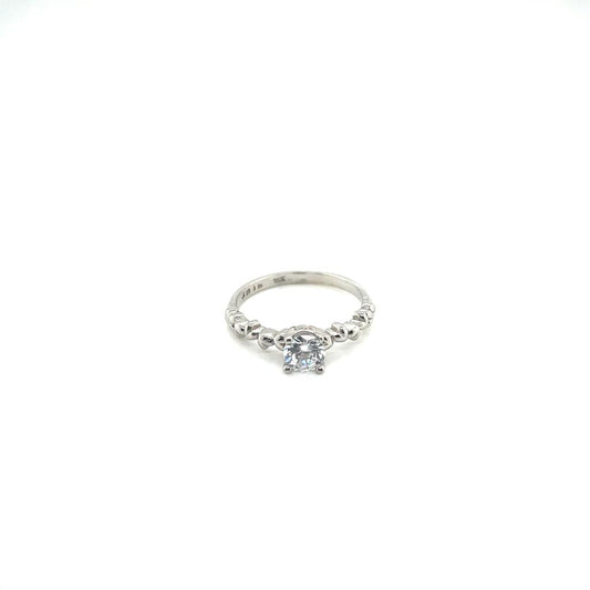 Anillo compromiso Oro Blanco 14k #10392
