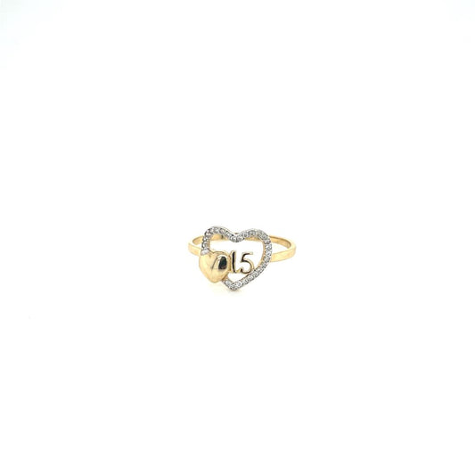 Anillo Oro  XV 14k  #10289
