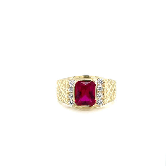 Anillo Caballero Oro Amarillo 10k  #12138