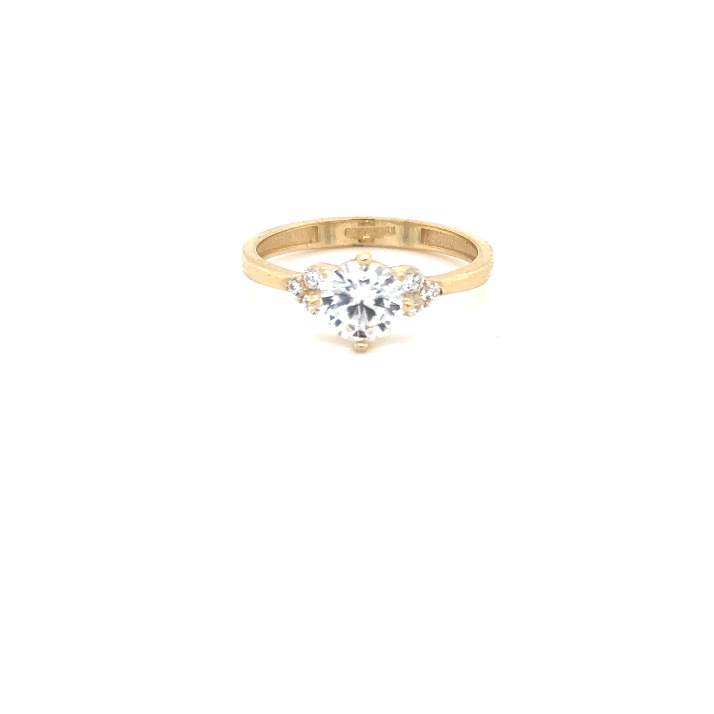 Anillo Compromiso Oro 10k Amarillo #12095
