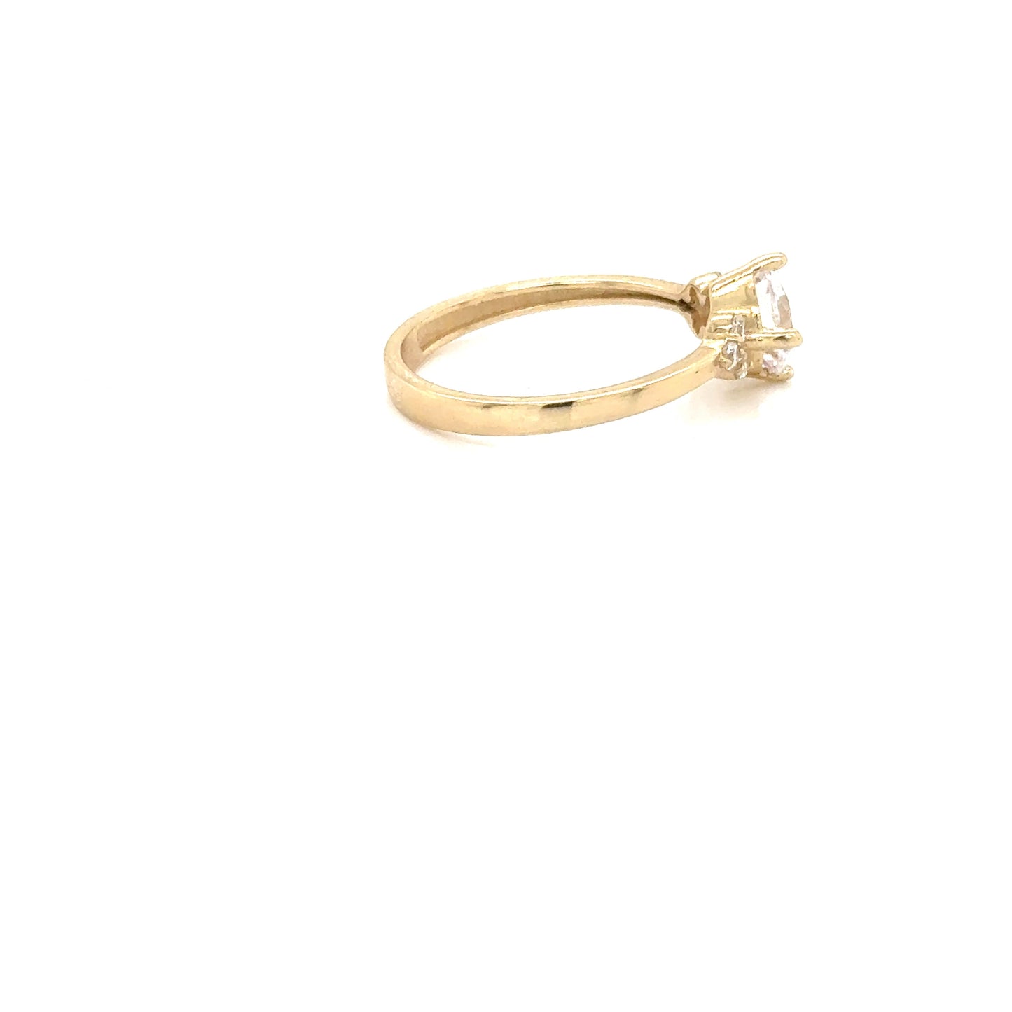 Anillo Compromiso Oro 10k Amarillo #12095