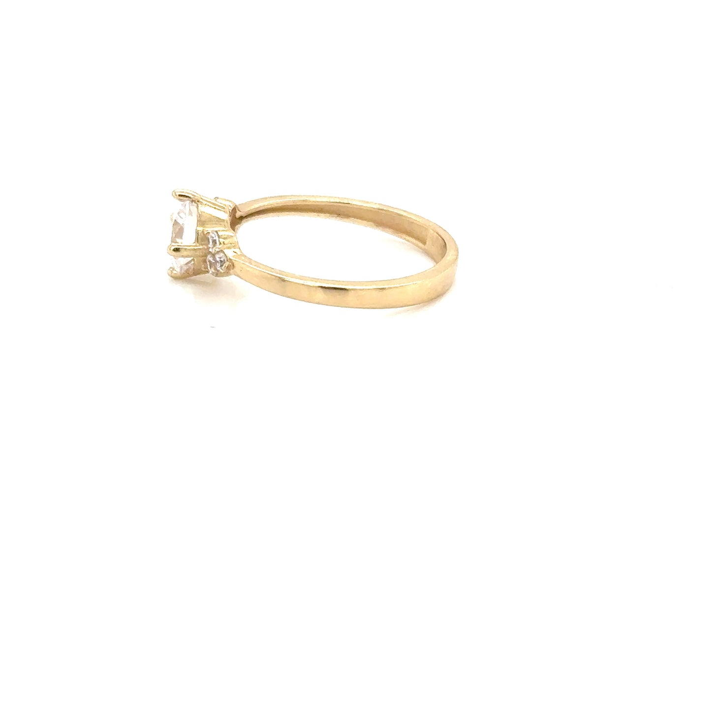 Anillo Compromiso Oro 10k Amarillo #12095