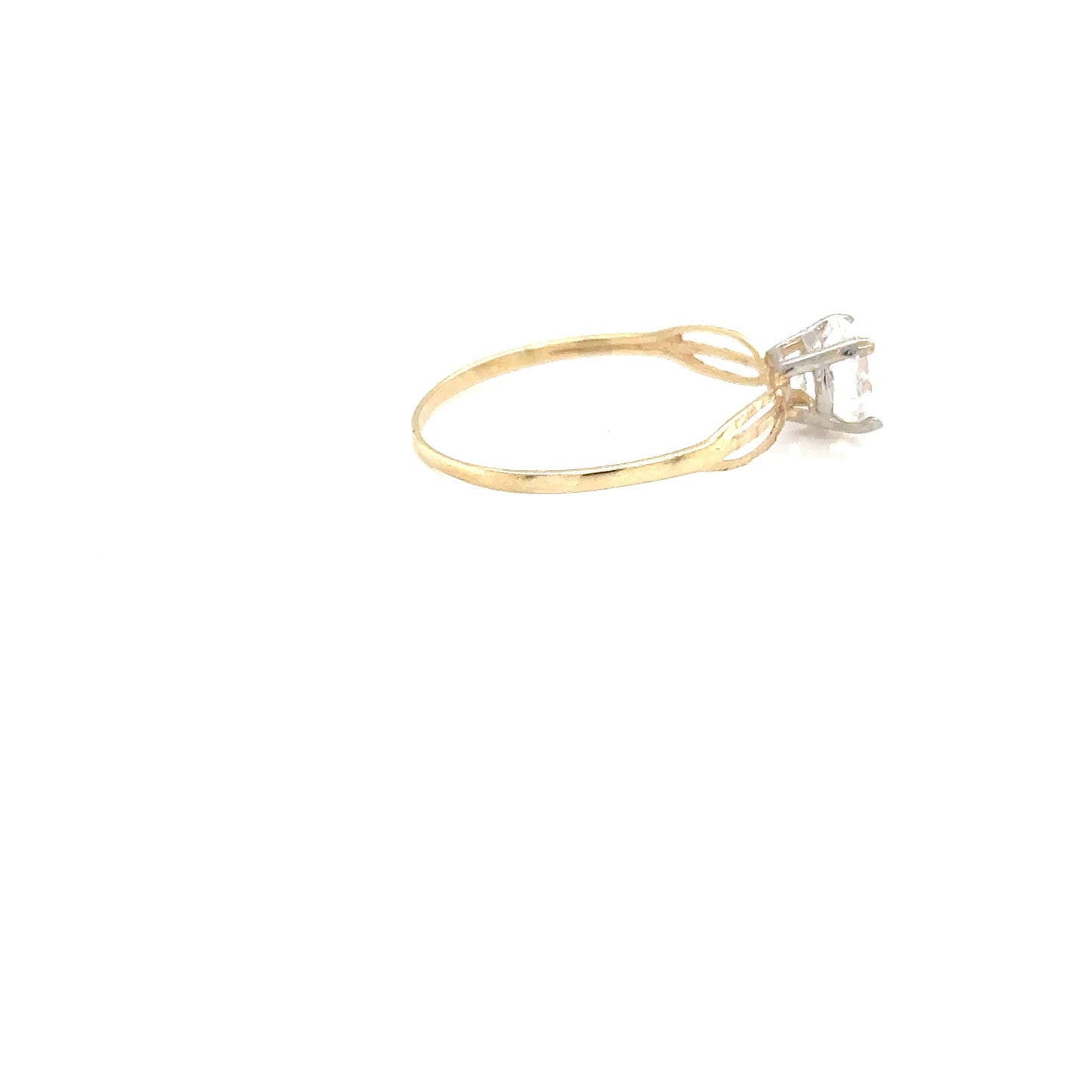 Anillo Compromiso Oro 10k Amarillo #12096