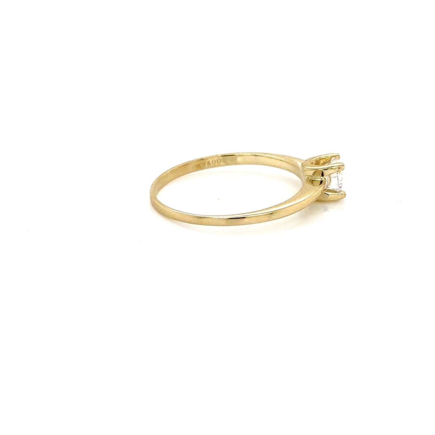 Anillo Compromiso Oro 10k Amarillo #12099