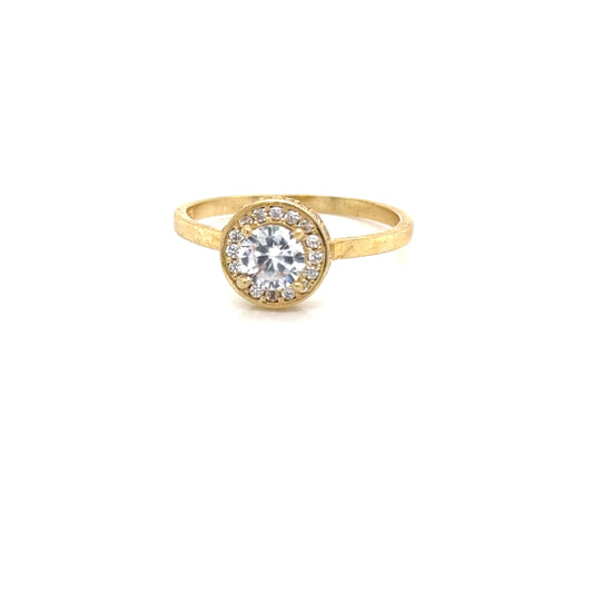 Anillo Compromiso Oro 10k Amarillo #12100
