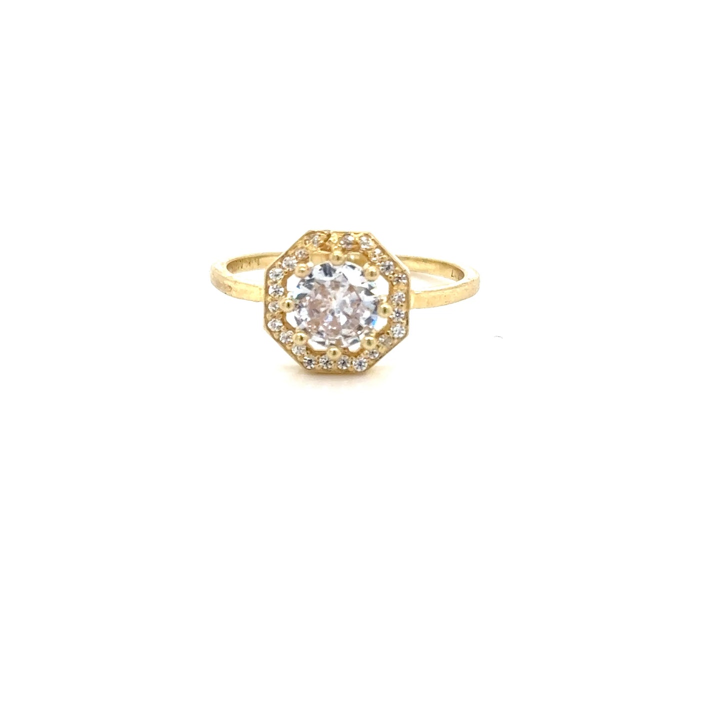 Anillo Compromiso Oro 10k Amarillo #12101