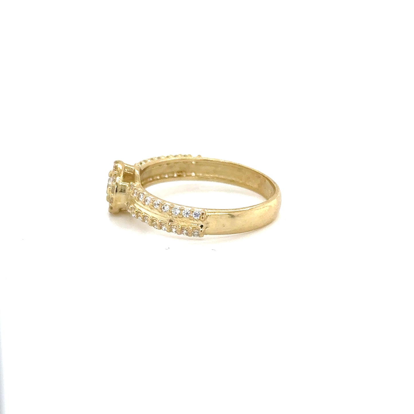 Anillo Compromiso Oro 10k Amarillo #12105