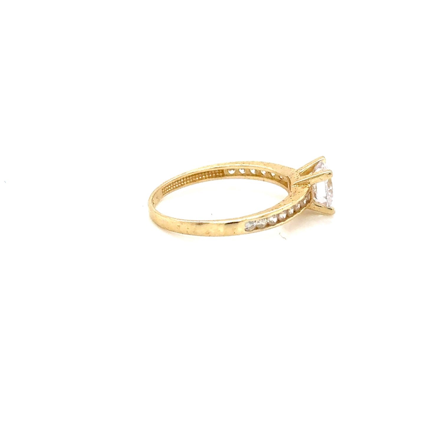Anillo Compromiso Oro 10k Amarillo #12106