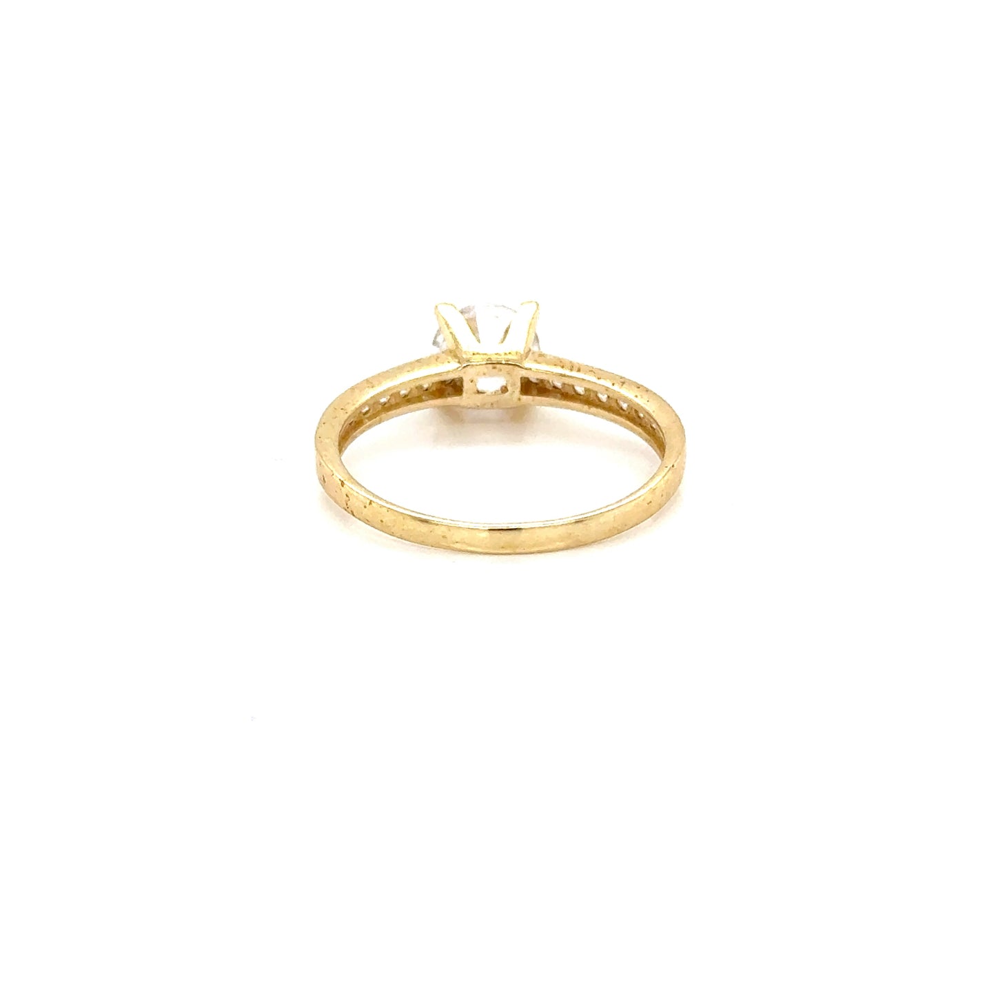 Anillo Compromiso Oro 10k Amarillo #12106