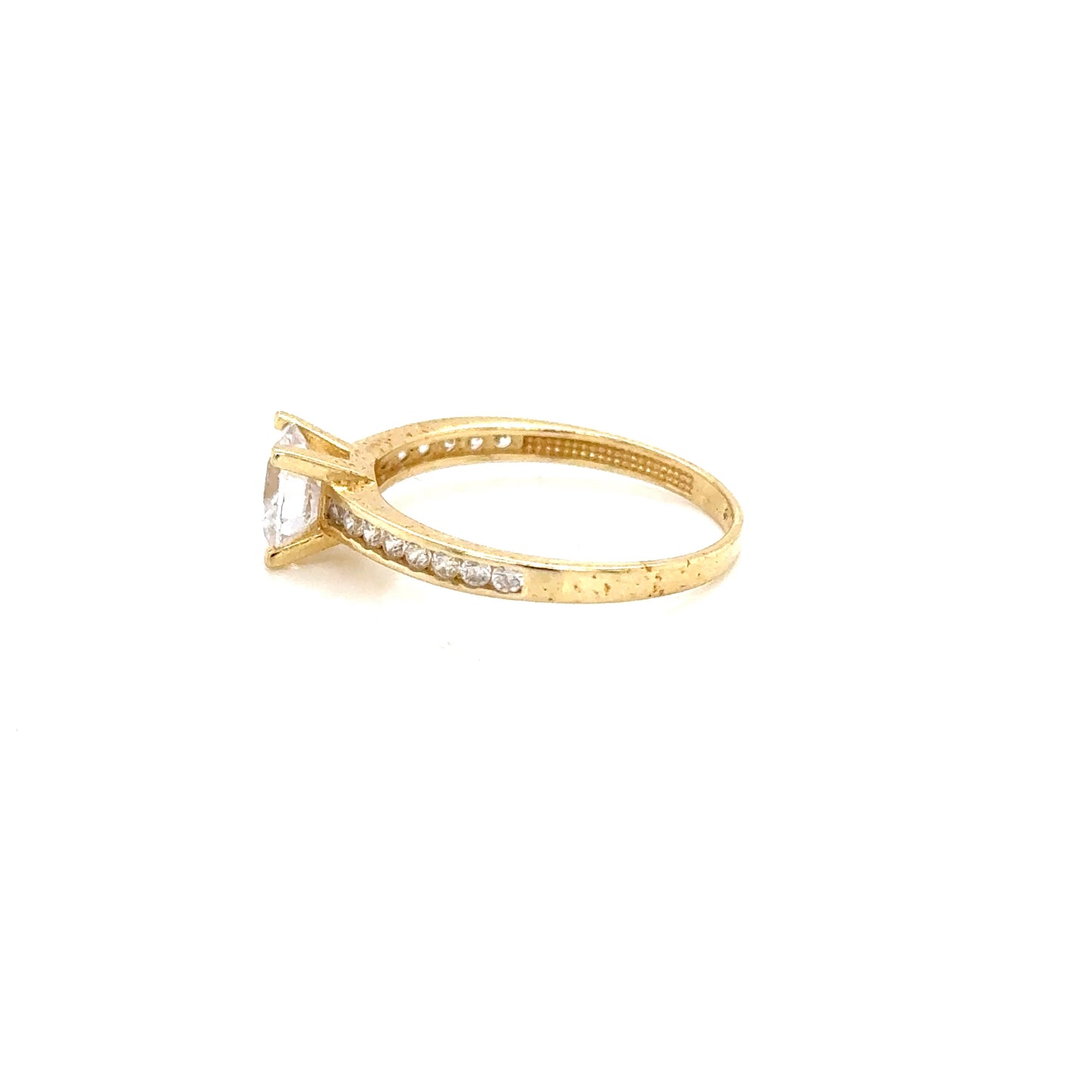 Anillo Compromiso Oro 10k Amarillo #12106
