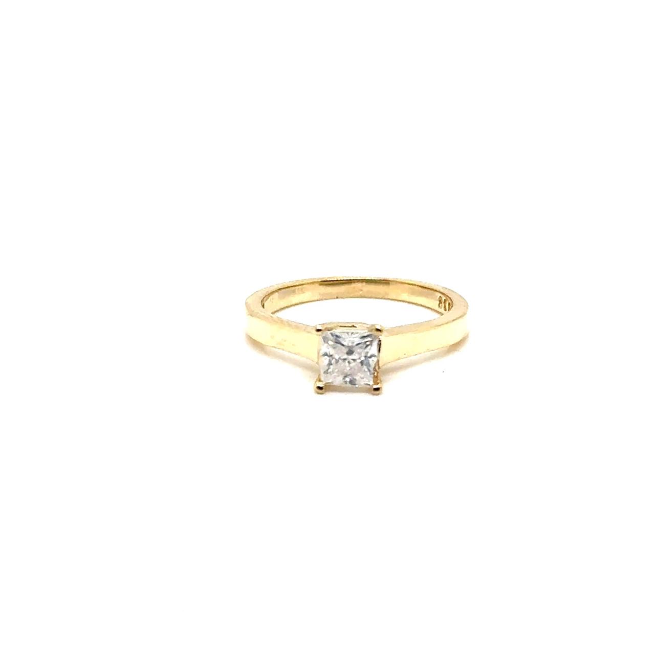 Anillo Oro 14k Amarillo 4.5 mm 0.5 CT GRA 20986607 #12380