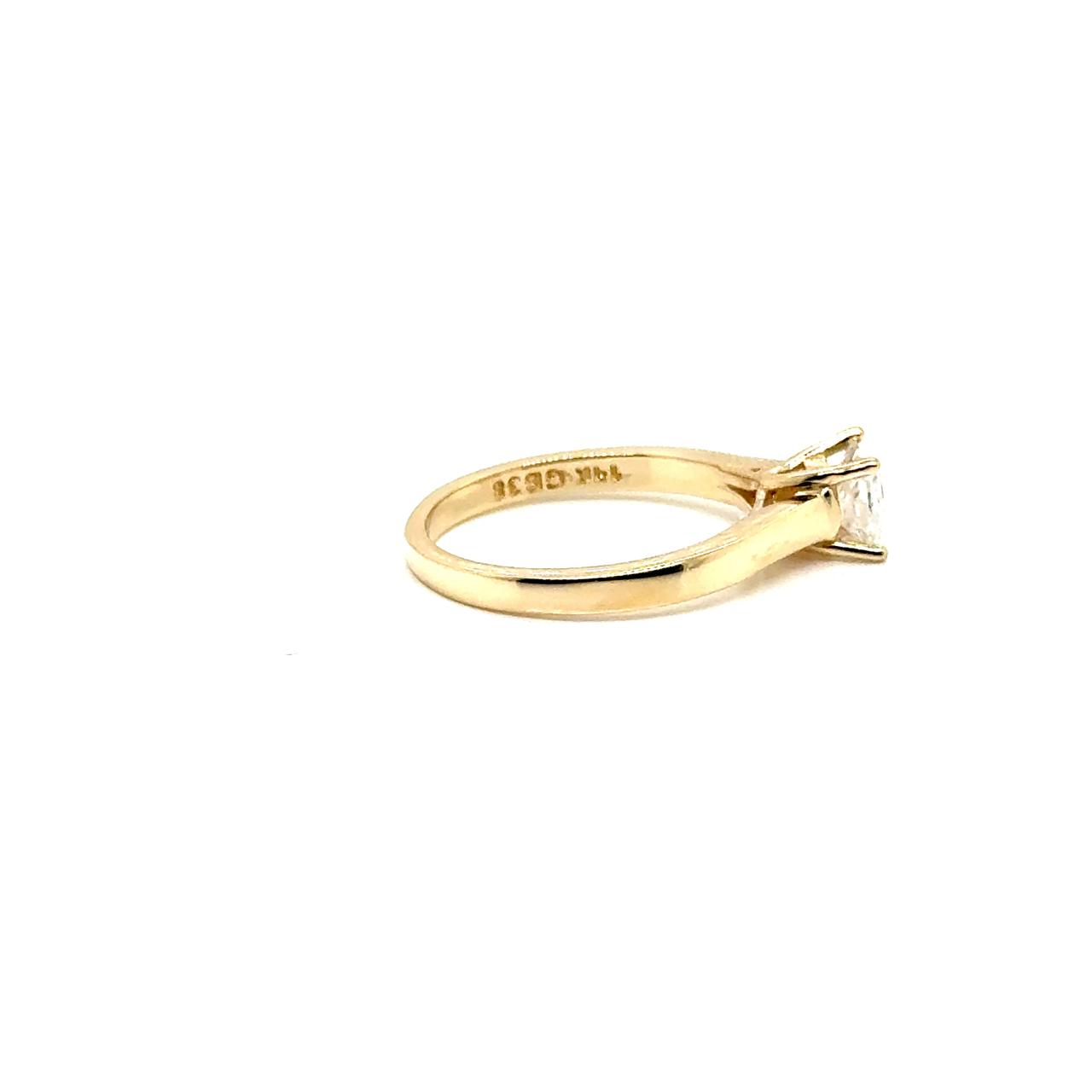 Anillo Oro 14k Amarillo 4.5 mm 0.5 CT GRA 20986607 #12380