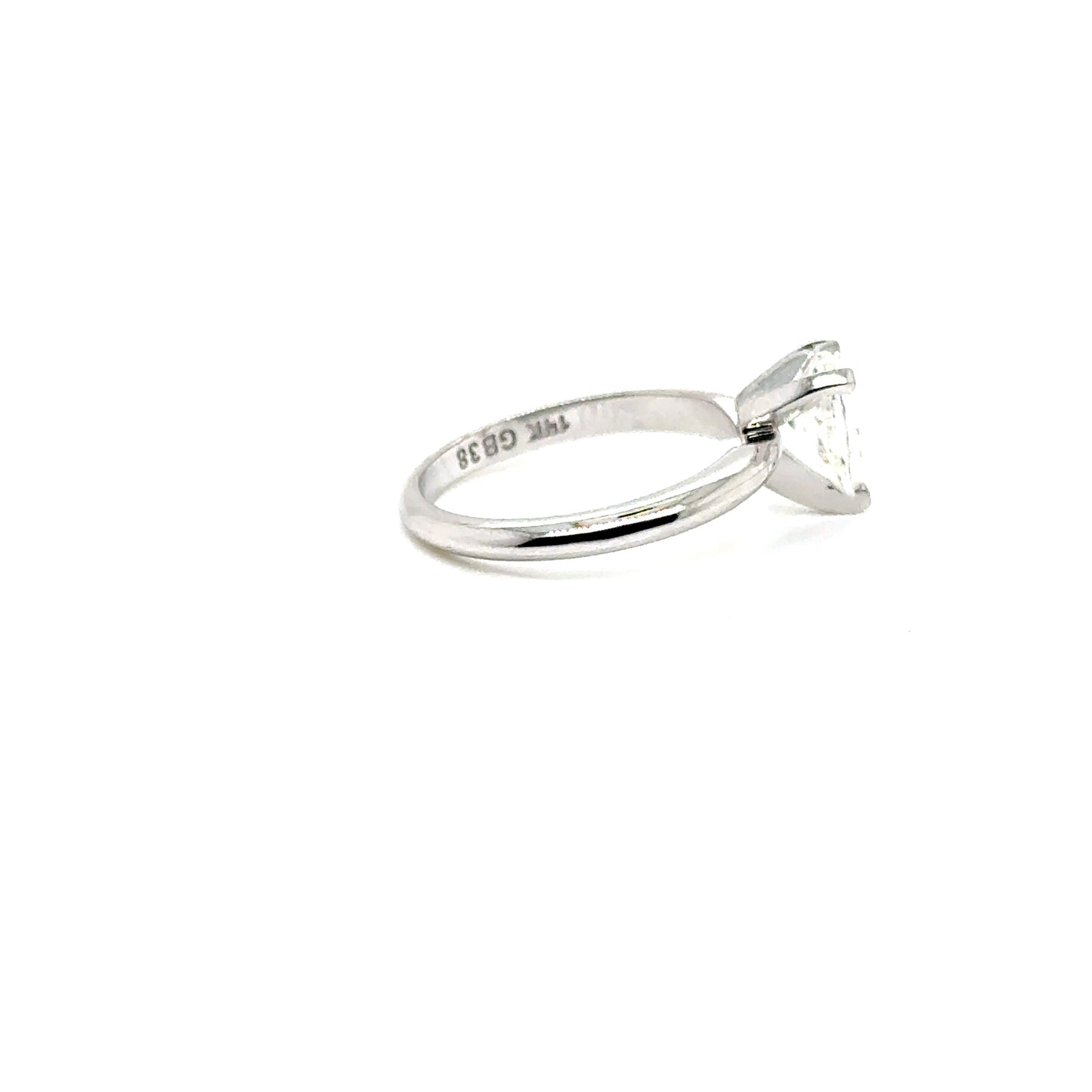 Anillo Oro 14k Blanco Pear 5*8 mm 1 CT GRA 1002904149 #12371