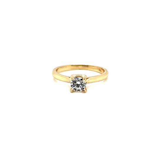 Anillo Oro 14k Amarillo Diamante Laboratorio IGI LG681526091 .51 ct  #12384