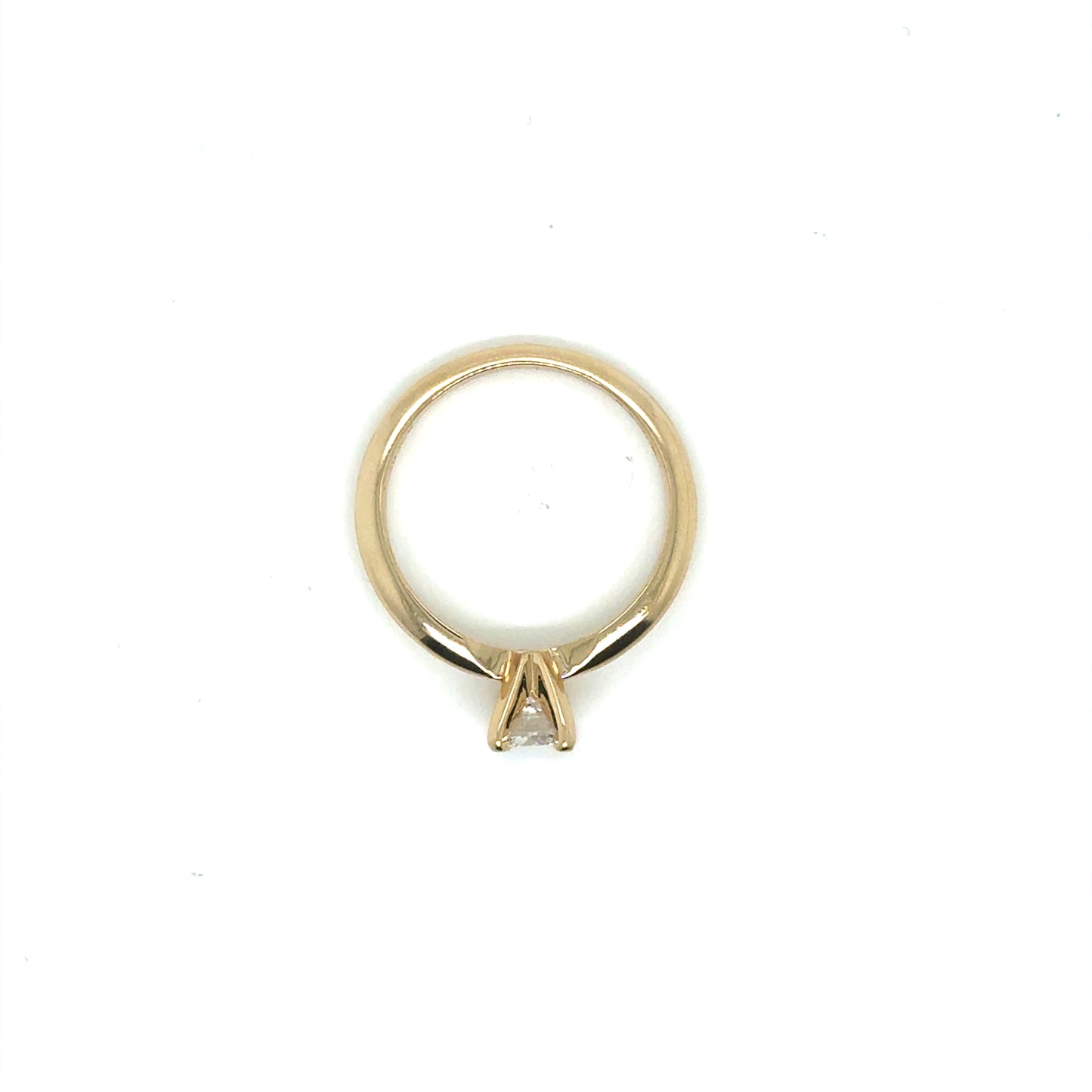 Anillo Oro 14k Amarillo Moissanita 5.0 mm 0.5 CT GRA 21402725 #12366