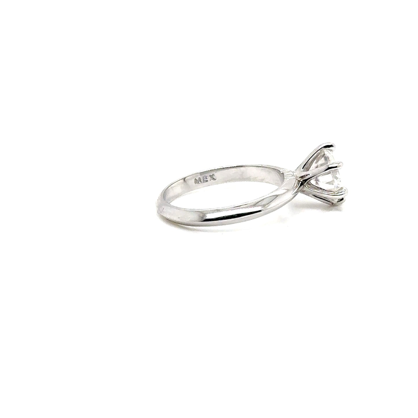 Anillo Oro 14k Blanco 8 mm 2 CT GRA 89573143 #12375