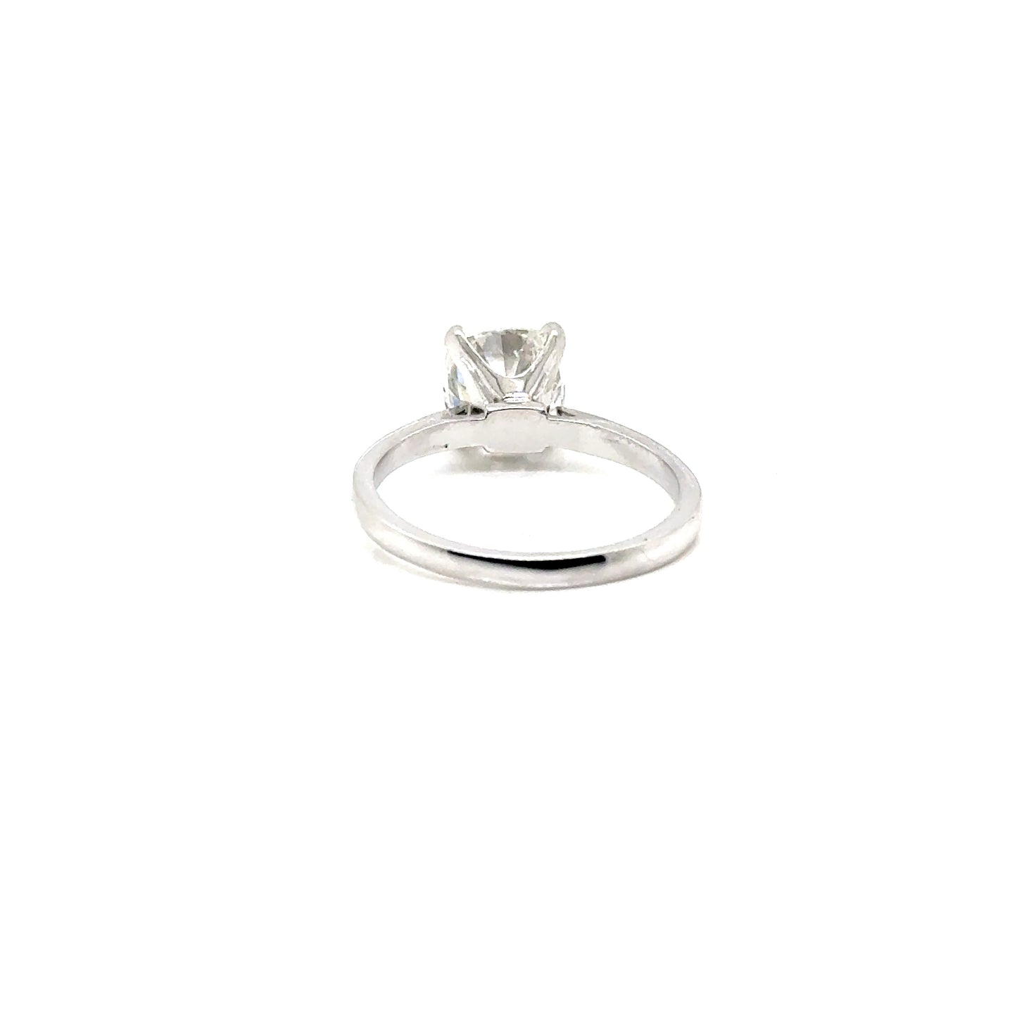 Anillo Oro 14k Blanco Cushion 7 mm 2 CT GRA 28067569 #12372