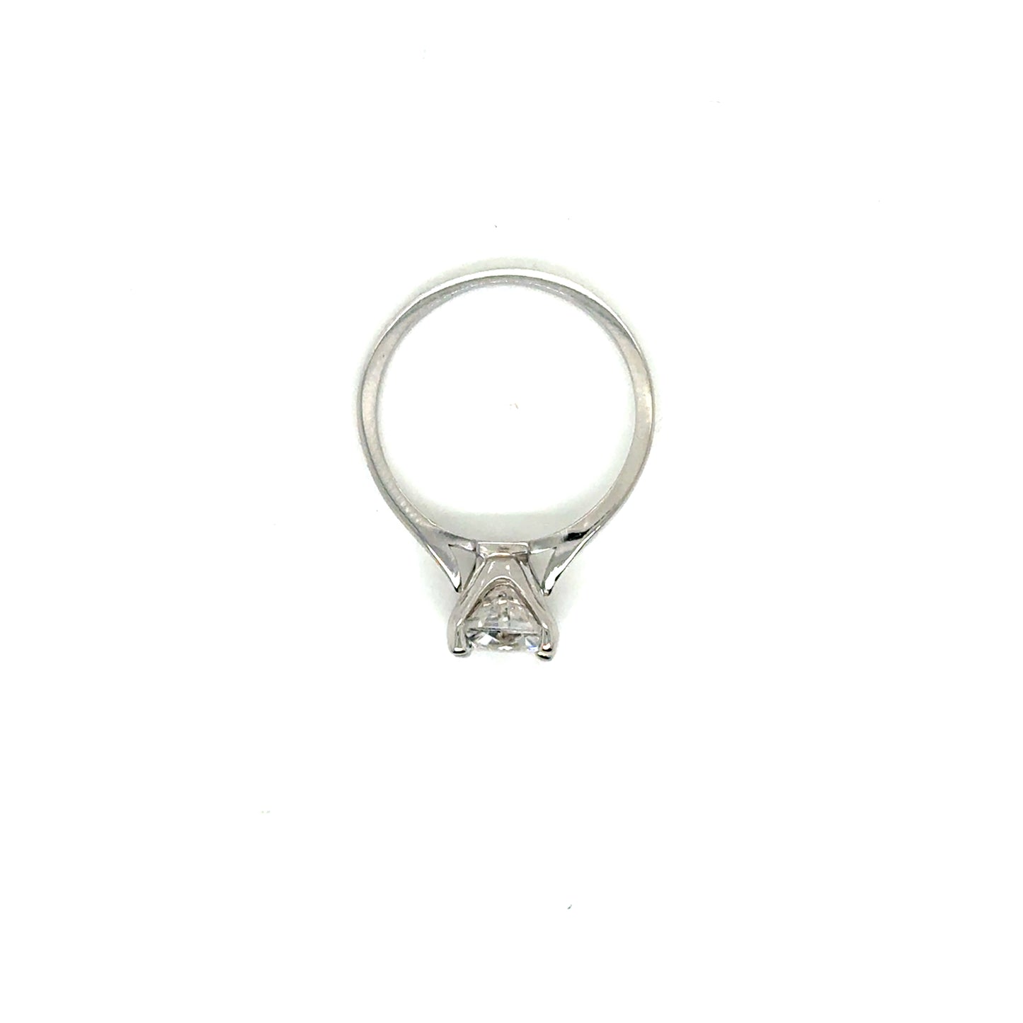 Anillo Oro 14k Blanco Cushion 7 mm 2 CT GRA 28067569 #12372