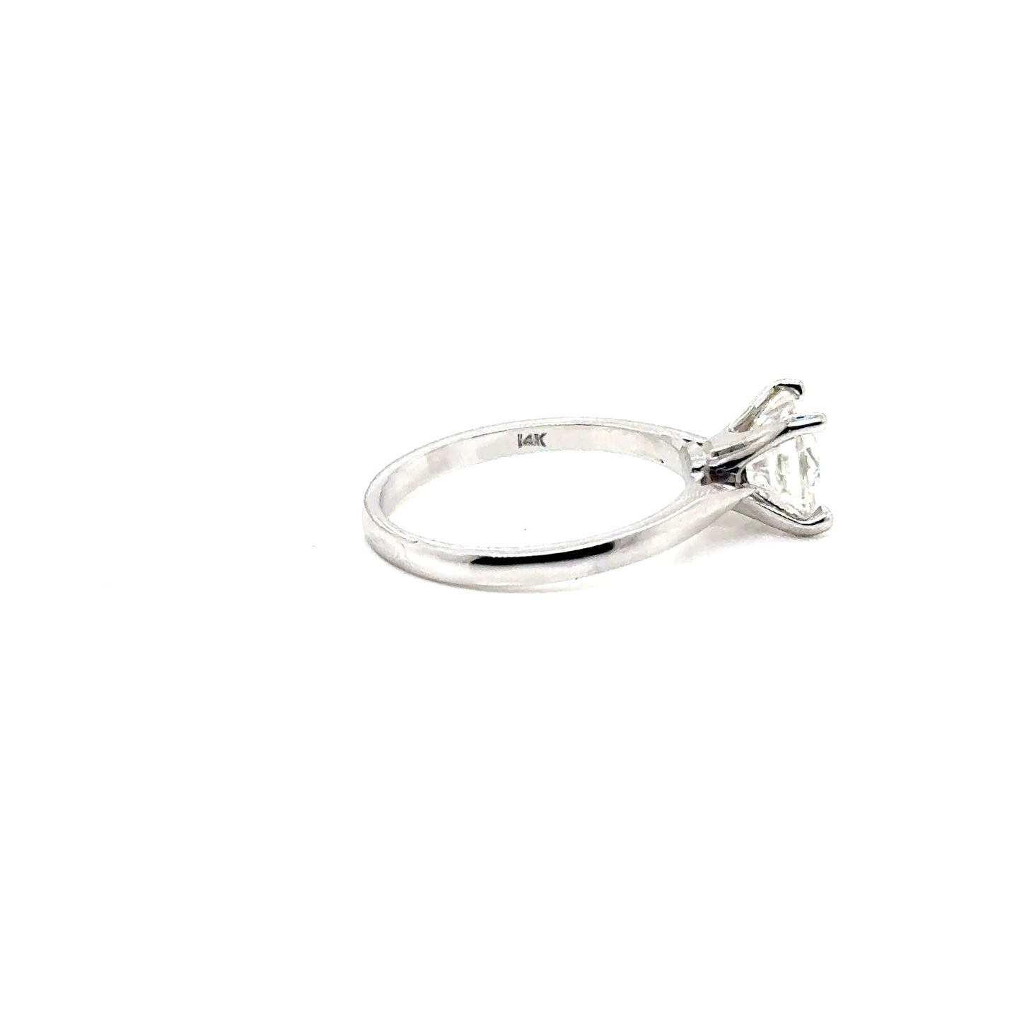 Anillo Oro 14k Blanco Cushion 7 mm 2 CT GRA 28067569 #12372