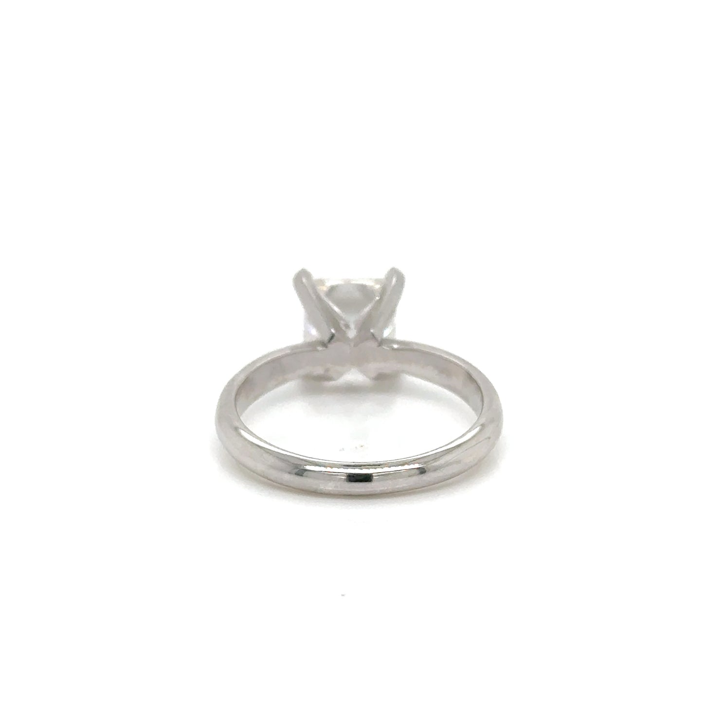 Anillo Oro 14k Blanco Moissanita 7*7mm 2.0 CT GRA 1000225963  #12340