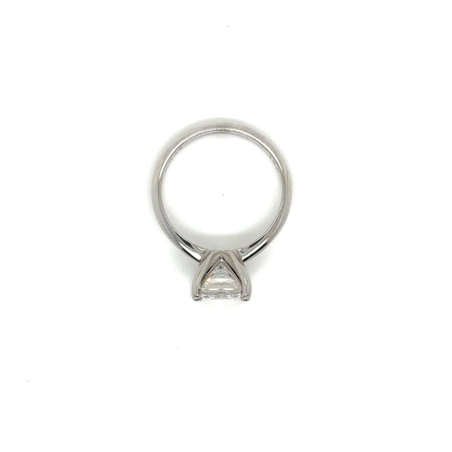Anillo Oro 14k Blanco Moissanita 7*7mm 2.0 CT GRA 1000225963  #12340
