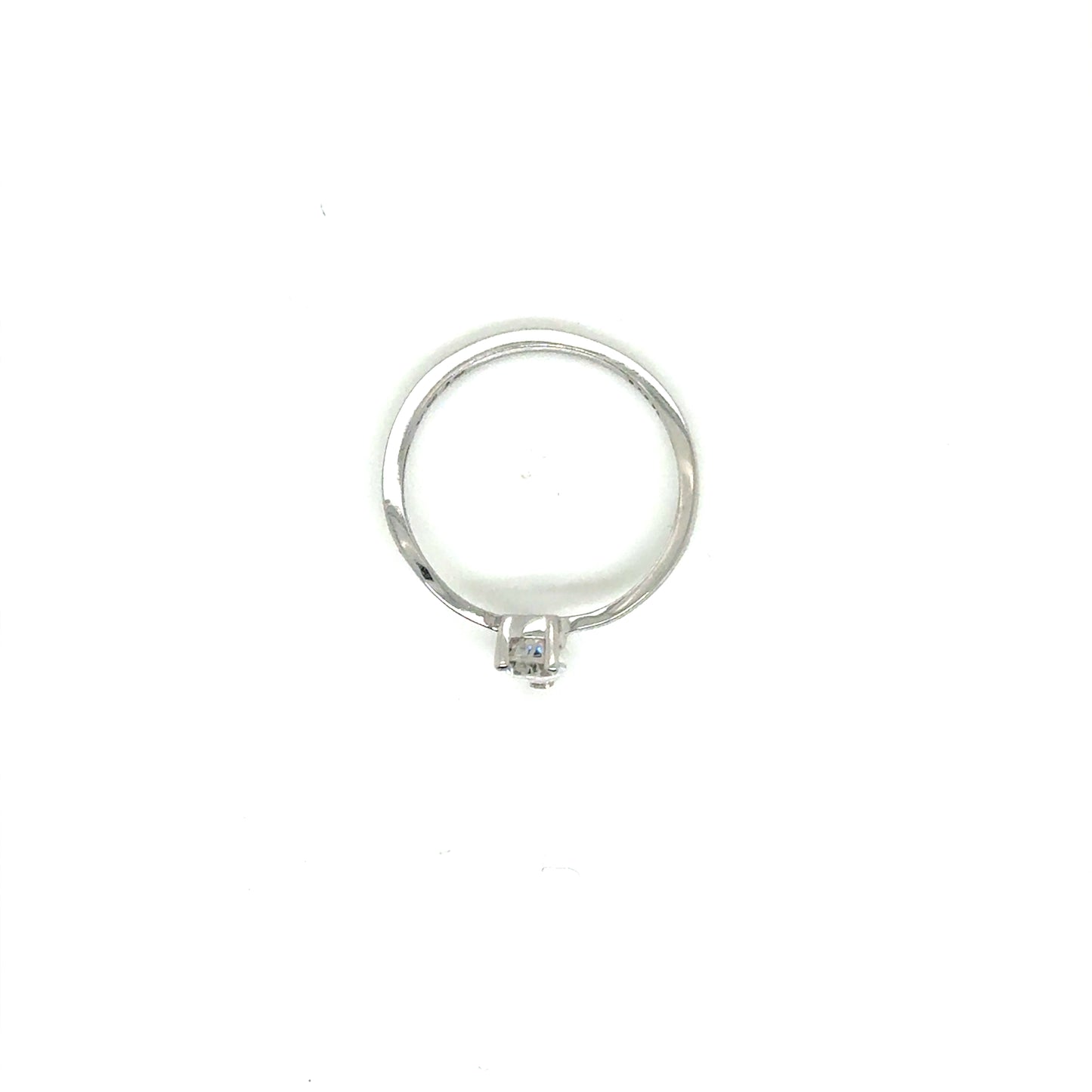 Anillo Oro 14k Blanco Moissanita Pera 4*6 mm 0.5 CT GRA 1002904105 #12377