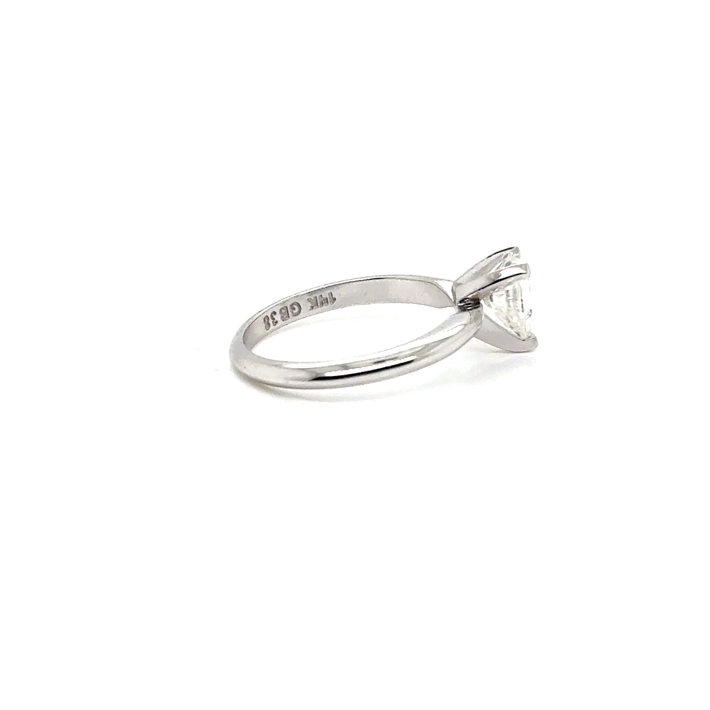 Anillo Oro 14k Blanco Pear 5*7 mm 0.8 CT GRA 1002933350 #12373