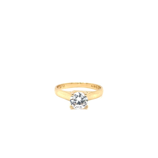 Anillo Compromiso Oro 14k Amarillo #11953
