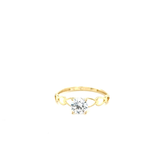 Anillo Compromiso Oro 10k Amarillo #12097