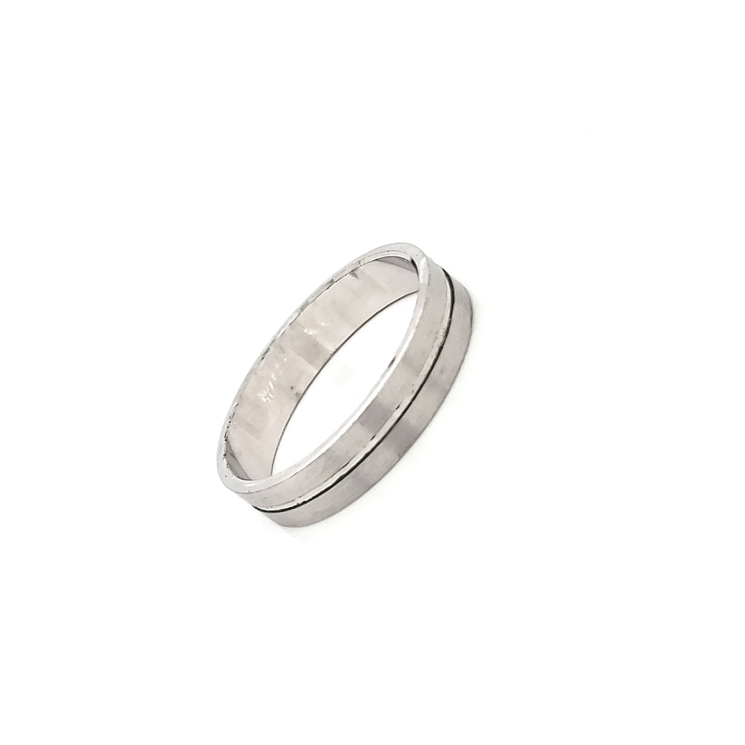 Argolla Oro 14k  Blanco 4mm A5B40494