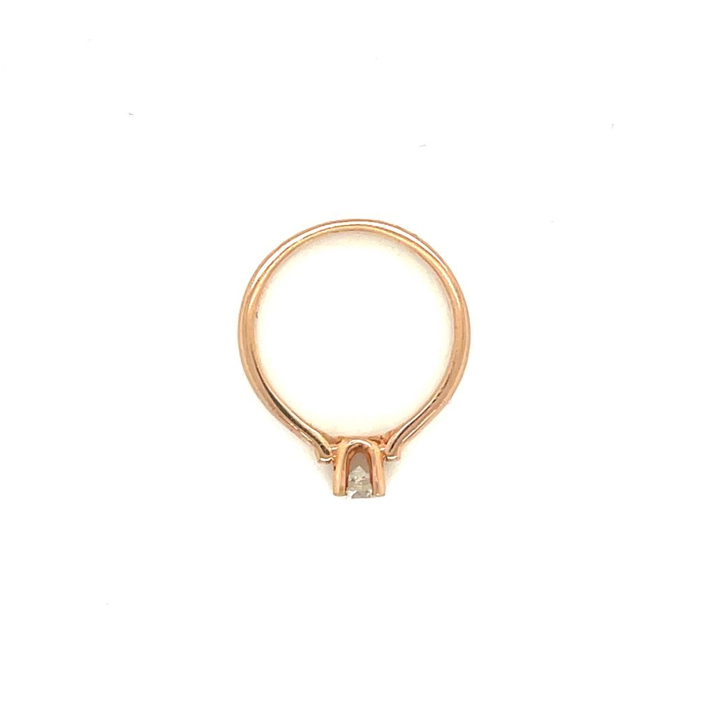 Anillo compromiso Oro 14k Rosa .30 Ct Diamante SI1-H #9756