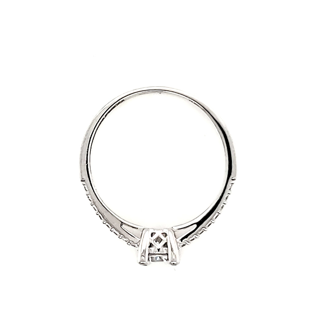 Anillo compromiso Oro Blanco 14k #7914