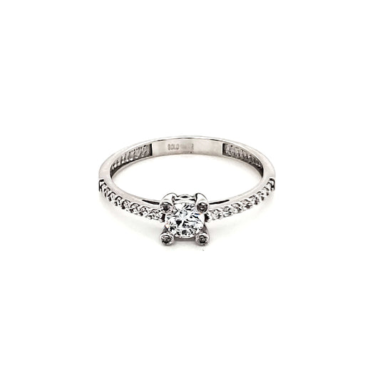 Anillo compromiso Oro Blanco 14k #7914