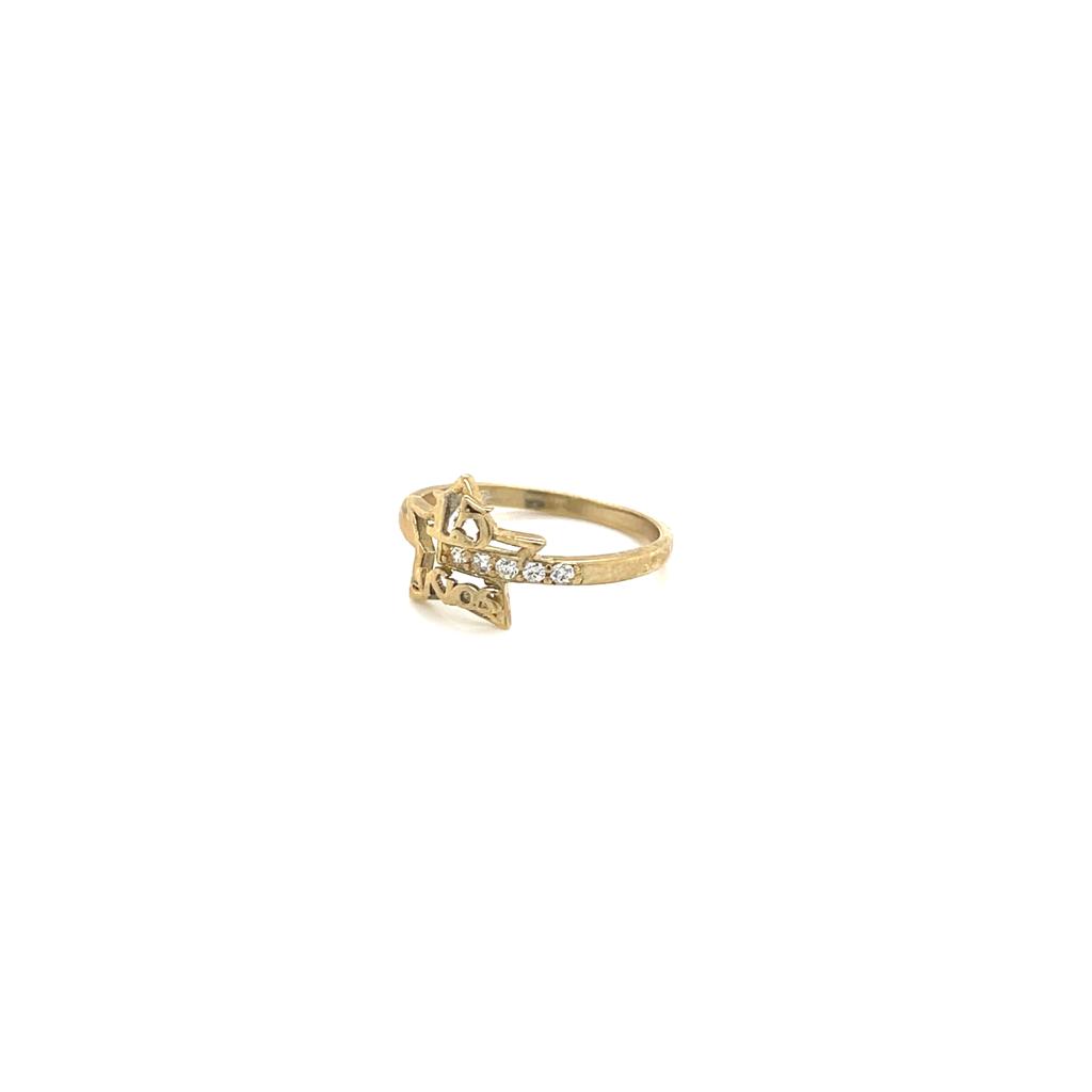 Anillo Oro 10k  15 años #9597