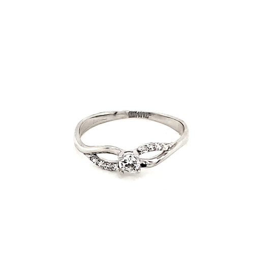 Anillo compromiso Oro Blanco 14k #7915