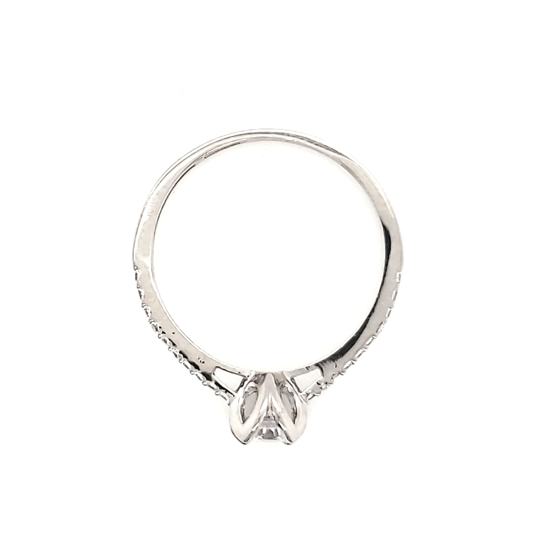 Anillo compromiso Oro Blanco 14k #7911