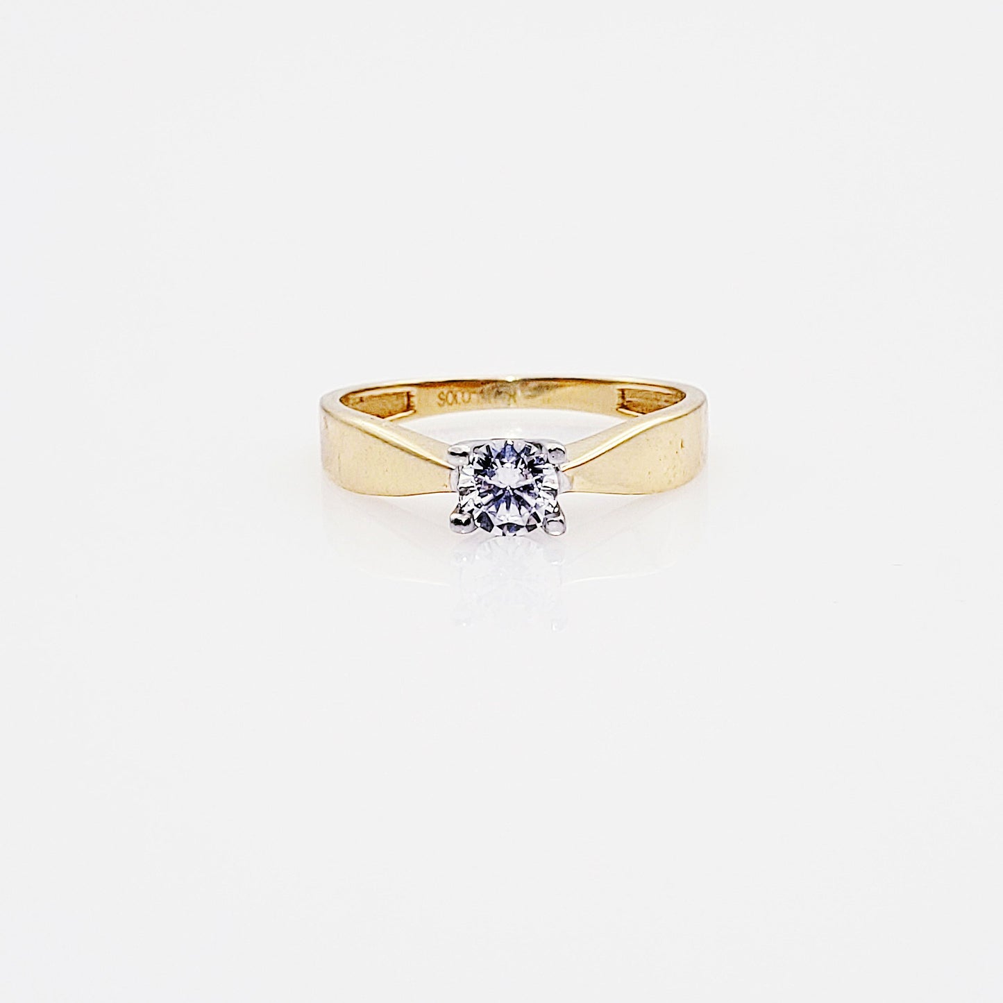 Anillo compromiso Oro 14k  #3896