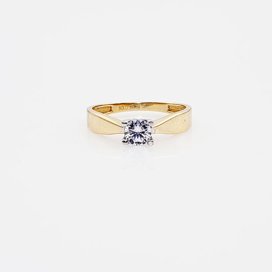 Anillo compromiso Oro 14k  #3896