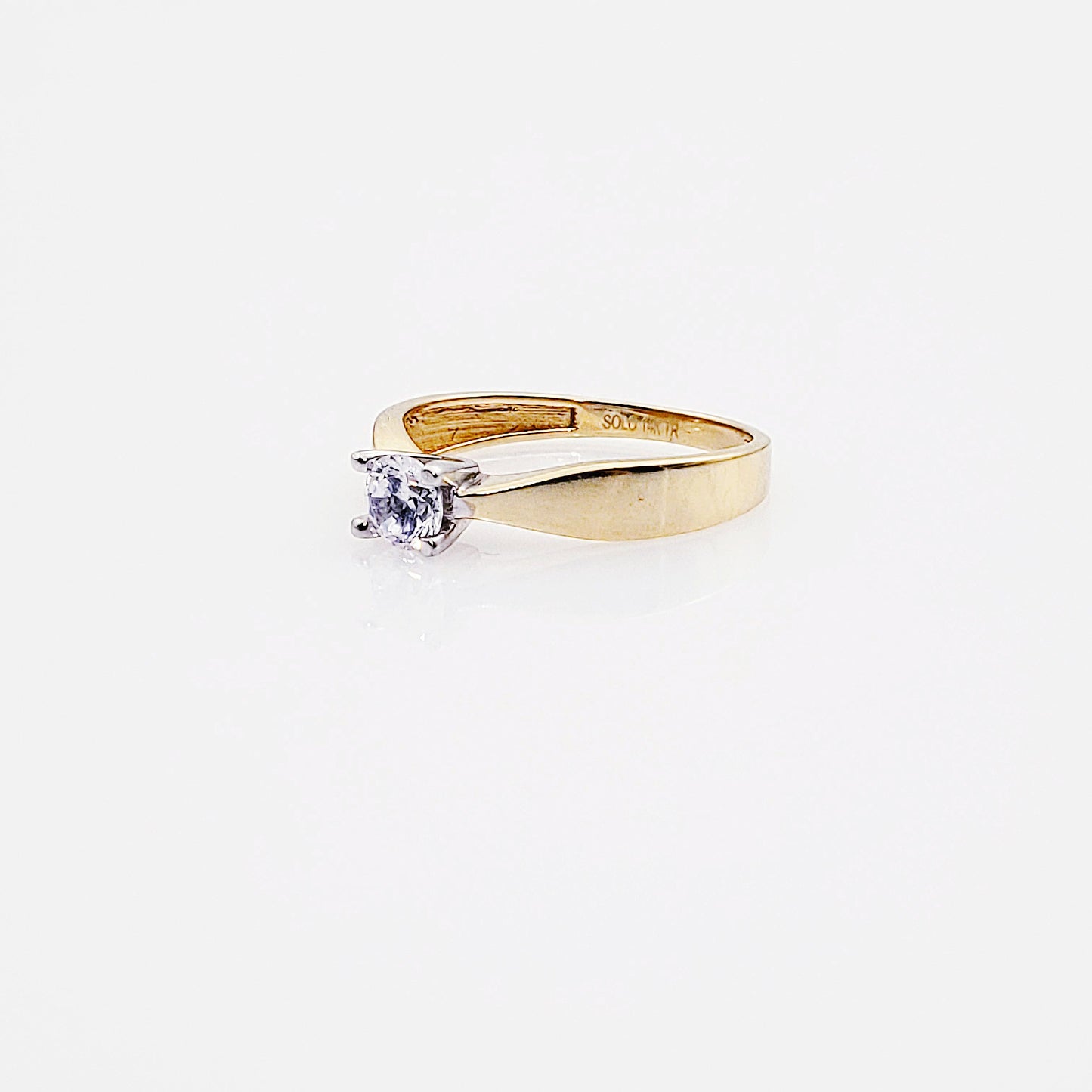 Anillo compromiso Oro 14k  #3896