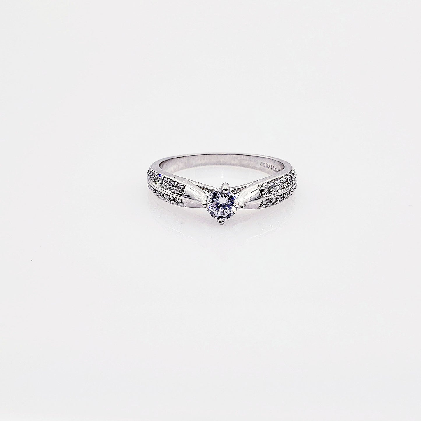 Anillo compromiso Oro Blanco 14k #840