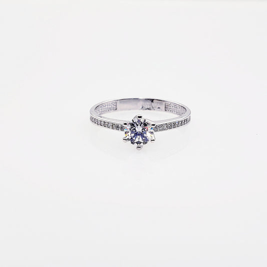 Anillo compromiso Oro Blanco 14k #7382