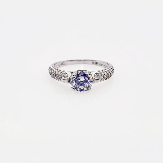 Anillo compromiso Oro Blanco 14k #2241